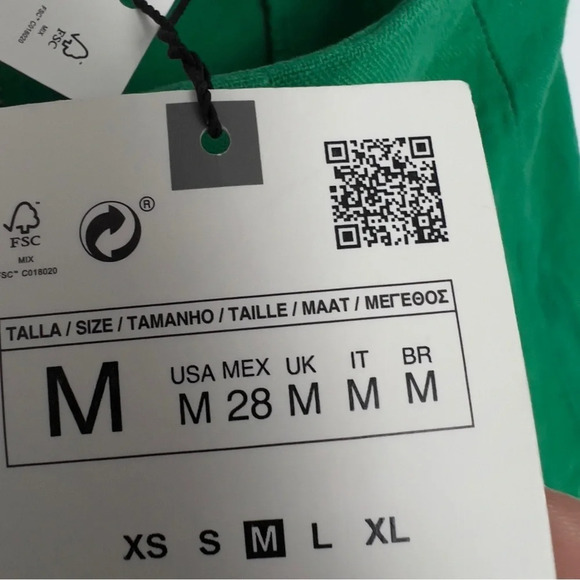 Zara linen blend mini  skirt size M - Picture 6 of 8